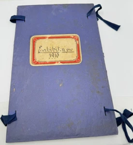 Classeur en carton cordons classeur classeur archivage exposition pro 1910 - Photo 1/4