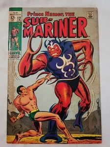 PRINCE NAMOR , THE SUB-MARINER #12 VG  MARVEL COMICS SILVER AGE 1969 - Picture 1 of 2