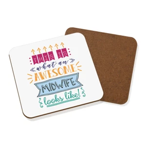 This Is What An Awesome Midwife Looks Like Coaster Bebidas Mat - Divertido Mejor - Imagen 1 de 1
