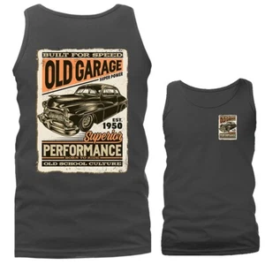 Old School Grage Hot Rod Custom Oldtimer Vintage Auto Automobil Grafik Tank Top - Bild 1 von 11
