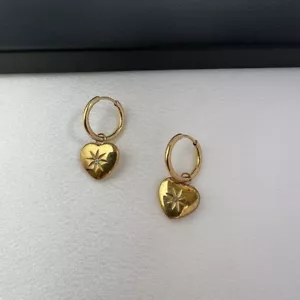 Love Heart Dangle Drop Earrings for Women - Picture 1 of 5