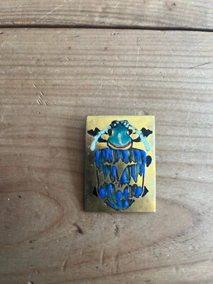bijoux broche fantaisie N658 scarabée - Photo 1/2