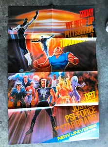 NUEVO UNIVERSO -- Enorme póster publicitario pintado Palmer 22x34 vintage -- 1987 - Imagen 1 de 1
