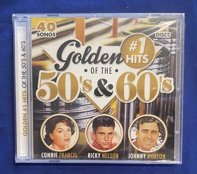 NEW SEALED!! Golden #1 Hits of the 50's & 60's by Various (CD 2-Disc Set, 2018) — 第 1/4 张图片