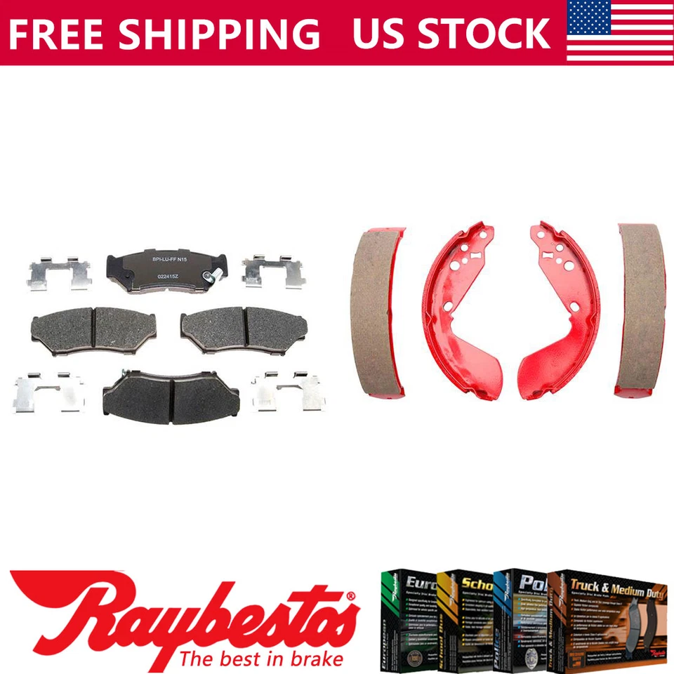 Kit pastillas de freno y zapatas de freno delanteras traseras de cerámica para Suzuki Sidekick 1991-1995 Foto 1 de 4