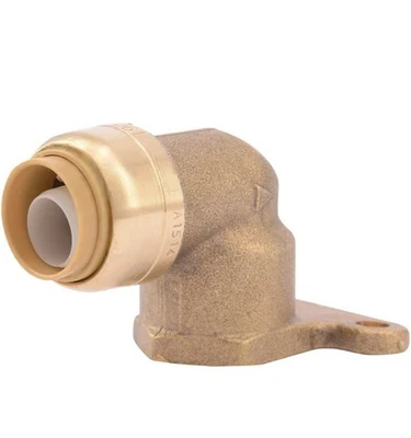 SharkBite 1/2 x 1/2 FNPT Elbow w/ Mount Ears, Push to Connect Fitting U335LFA - Image 1 of 4