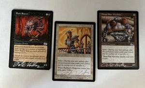 MTG * Radiant's Dragoons-* Flesh Reaver-* Thran War Machine Urza's Artist Signed - Picture 1 of 14