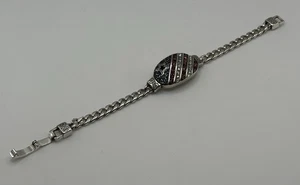 Bracciale Brighton I Love America Bandiera Patriottica Cristalli Rosso Bianco Blu USA 7,5” - Foto 1 di 6