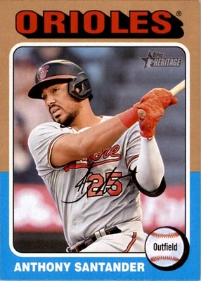 Anthony Santander 2024 Topps Heritage Short Print SP #9 Baltimore Orioles - Image 1 of 2