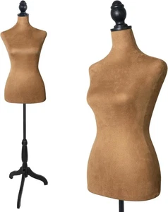 Maniquí Ropa Marrón Mujer, Forma 58-67 Pulgadas Altura Ajustable Trípode Soporte - Imagen 1 de 6