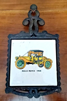 Sottopentola in ghisa e gres dipinta Rolls Royce 1908 - made in Japan - Immagine 1 di 2