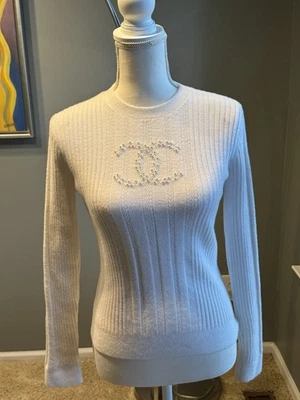 SUÉTER TEJIDO CHANEL FR36 Cristal Logo Foto 1 de 4