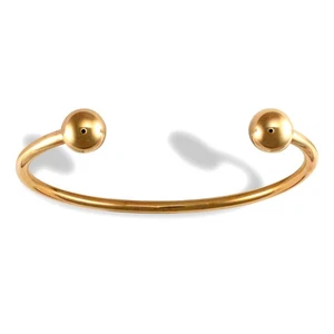Mens Solid 9ct Gold Jewelco London Torque 3.5mm Bangle Bracelet - Picture 1 of 3