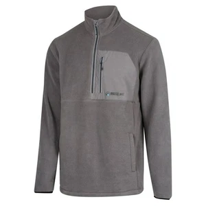 Ridgeline Waterline Rig Fleece Mens Quarter Zip Jersey Grey 2XL - Picture 1 of 4