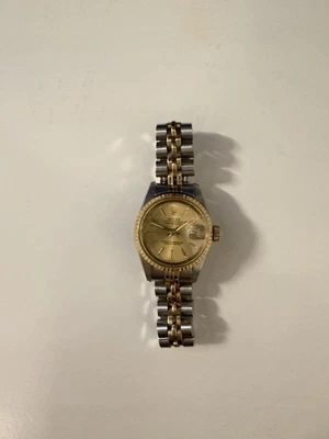 Pulsera Rolex Datejust vintage para mujer oro y plata jubileo bisel dorado Foto 1 de 4