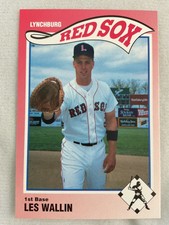 1990 Lynchburg Red Sox Sportsprint Minor League Baseball Card#09-Les Wallin