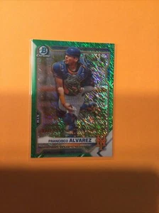 2021 Bowman Chrome Francisco Alvarez Green Shimmer #/99 - Bild 1 von 3