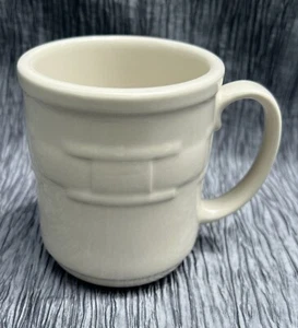 Longaberger Pottery Woven Traditions ceramic Coffee Mug Heirloom Ivory USA - Picture 1 of 4