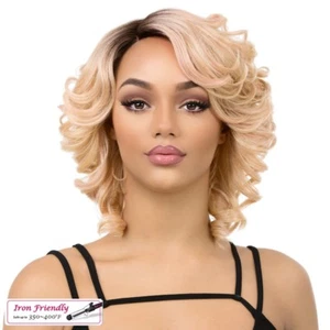 MAGIC - IT'S A WIG SYNTHETIC HAIR FULL WIG SHORT CURLY SIDE PART - Picture 1 of 59