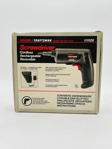 Vtg ‘95 Sears Craftsman Cordless Screwdriver 315.111200 Rechargeable Tested Work - Picture 1 of 7