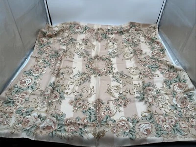 Bufanda Vintage Ralph Lauren 100% Seda Floral Rosa y Multicolor 34" Cuadrada Foto 1 de 4