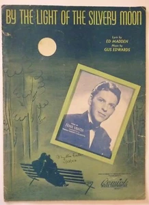 BY THE LIGHT OF THE SILVERY MOON Sheet Music FRANK SINATRA 1942 old hair style - Picture 1 of 2