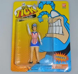 VINTAGE THE TICK TWIST & CHOP AMERICAN MAID ACTION FIGURE BANDAI NUOVO SIGILLATO 1995 - Foto 1 di 2