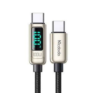 USB-C to USB-C Charging Cable 4FT 100W LED Display Nylon Braided Fast Cord - Picture 1 of 7