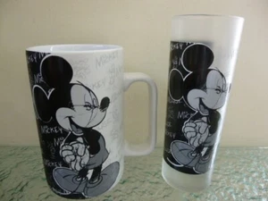 Disney Micky Mouse Keramikbecher & hoher Ball Glasbecher Set für 1 - Bild 1 von 6