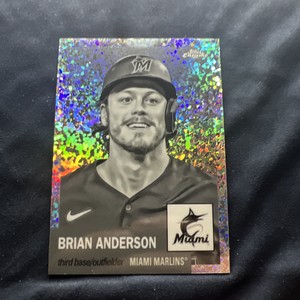 2022 Topps Chrome Platinum Anniversary Black & White Mini Diamond Brian Anderson