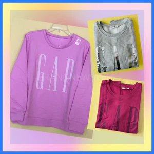 GAP WOMEN LOGO PRINT FLEECE Sweatshirt Crew Neck Pullover Large U pick COLOR NWT - Picture 1 of 4