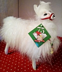Annalee 2008 “White Christmas Llama” 10” Holiday Doll w/ Ringing Bell NWT - Picture 1 of 3