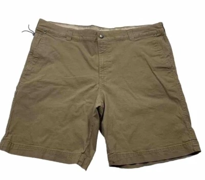 Pantalones Cortos Columbia Para Hombre Talla 42 Calce Regular Elástico Algodón Caqui Senderismo Carga Cremallera Foto 1 de 4