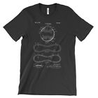 Baseball Patent T-Shirt.100% Cotton Comfy Tee on Black White or Gray. NEW