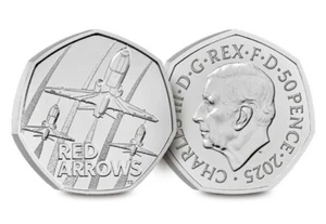 2025 Red Arrows 50p Münze Fifty Pence - Bild 1 von 1