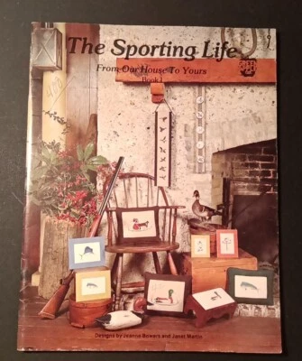 "Sporting Life" Green Apple Counted Cross Stitch Ducks Fish Geese - Image 1 of 2