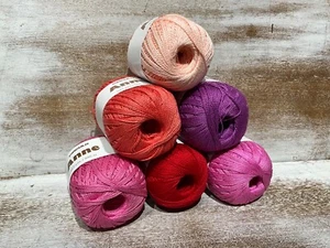 lot of 6 Circulo ANNE cotton yarn Knitting Crochet SIZE 3 Thread - LOT R - Picture 1 of 4
