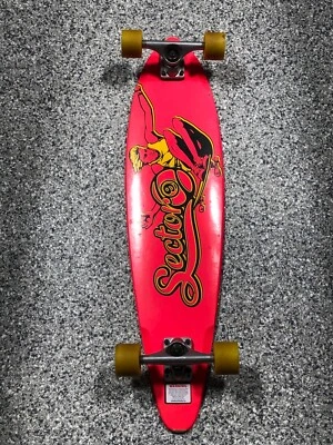 Sector 9 Nine Vintage 34 in Skateboard Pink Yellow Skate Board Gullwing Mission - Image 1 of 4