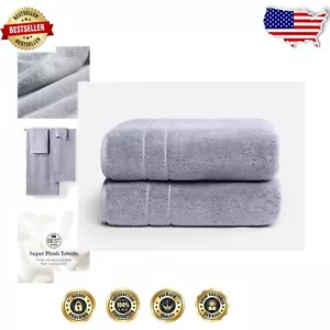 Ultra-Soft Smoke Gray Turkish Cotton Bath Towels - Luxurious Spa Experience - Picture 1 of 10