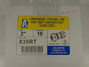 Arlington Industries 835RT 2" Accoppiamento a compressione QTÀ 10 per scatola FP - Foto 1 di 6