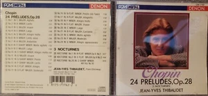Chopin 24 Preludes Nocturnes Jean-Yves Thibaudet Op 28 Denon 1987 SHIPS FROM USA - Picture 1 of 1