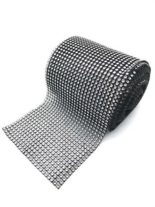 Costola Diamante Strass Scintillante Finitura Argento Cucire Matrimonio Artigianato Decorazione - Foto 1 di 2