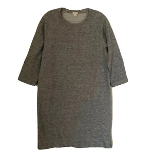 J Crew Heather Gray 3/4 Sleeve Sweatshirt Dress Small - Picture 1 of 8