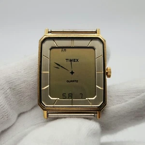 Timex Z Cell Men's Vintage Gold Tone Bezel LCD Quartz Watch - READ DESCRIPTION - Picture 1 of 16