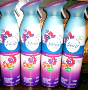 FEBREZE Air Effects MOONLIGHT BREEZE GAIN Scent Room Sprays 4 Cans 9.7 Oz. each - Picture 1 of 4