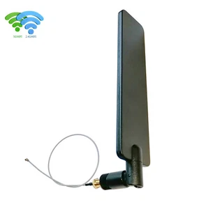 Antena Wide-Paddle Dual-Band 2.4&5GHz HighGain 20cm RP-SMA+U.FL máx. 30cm - Imagen 1 de 9