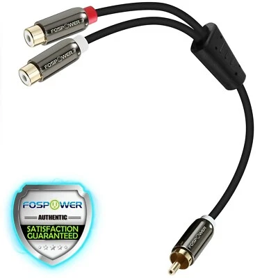 FosPower 8in 1RCA Male to 2RCA Female Stereo Audio Adapter Cable Cord Plugs - Image 1 of 4