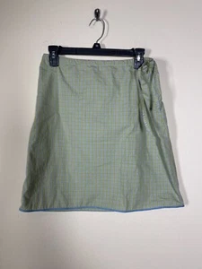 Horny Toad Women's Blue Green Plaid Semi-Sheer Pencil Skirt M 100% Cotton - Picture 1 of 6