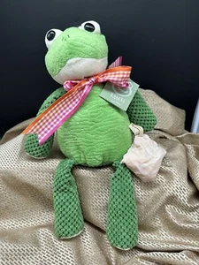 Scentsy Buddy 2010 8" Plush Ribbert the Green Frog Retired Rare with Scent Pack - Picture 1 of 5