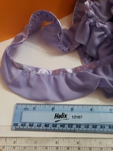 Wrights Chiffon 2 Zoll breite Borte gerafft mit Satinband Lavendel 100 % Polyest - Bild 1 von 9